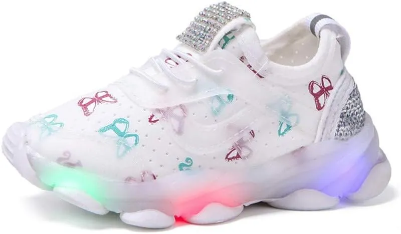 Baby Boys Girls Light Up Flash Breathable Sports Sneakers Toddler Infant Unisex Platform Chunky Outdoor Sport Shoes