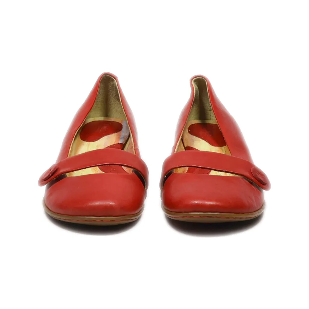 Born Ballerinas Leather Red Colour For Women