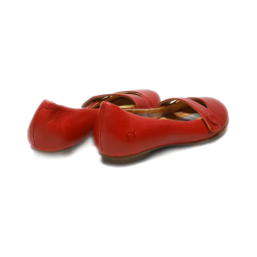 Born Ballerinas Leather Red Colour For Women