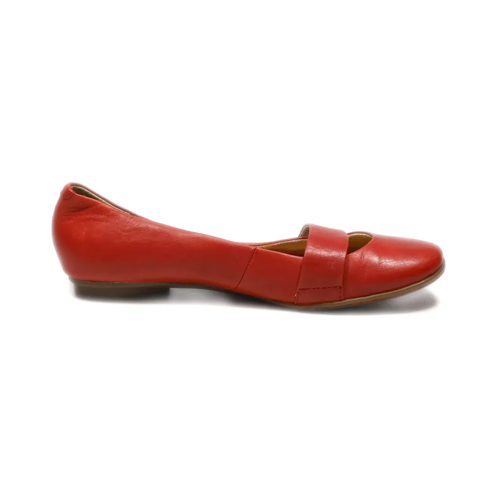Born Ballerinas Leather Red Colour For Women