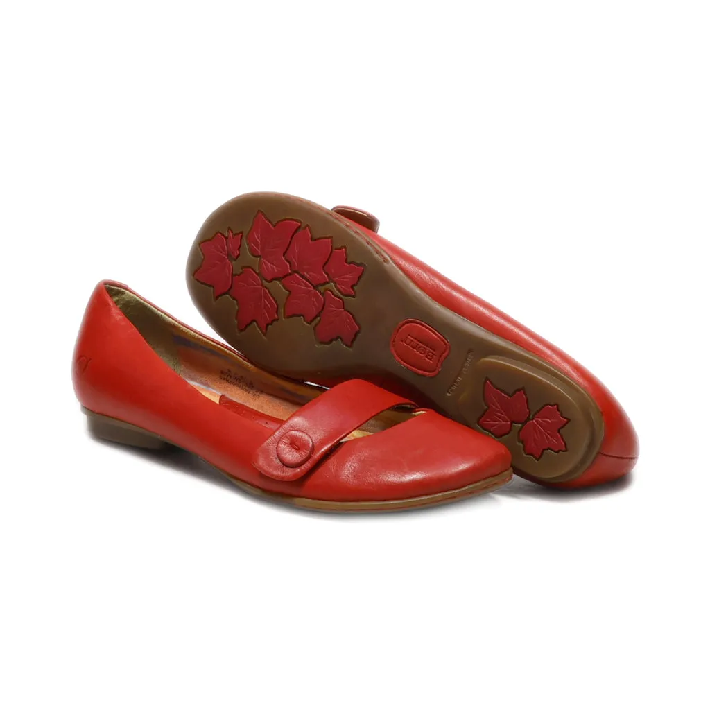 Born Ballerinas Leather Red Colour For Women