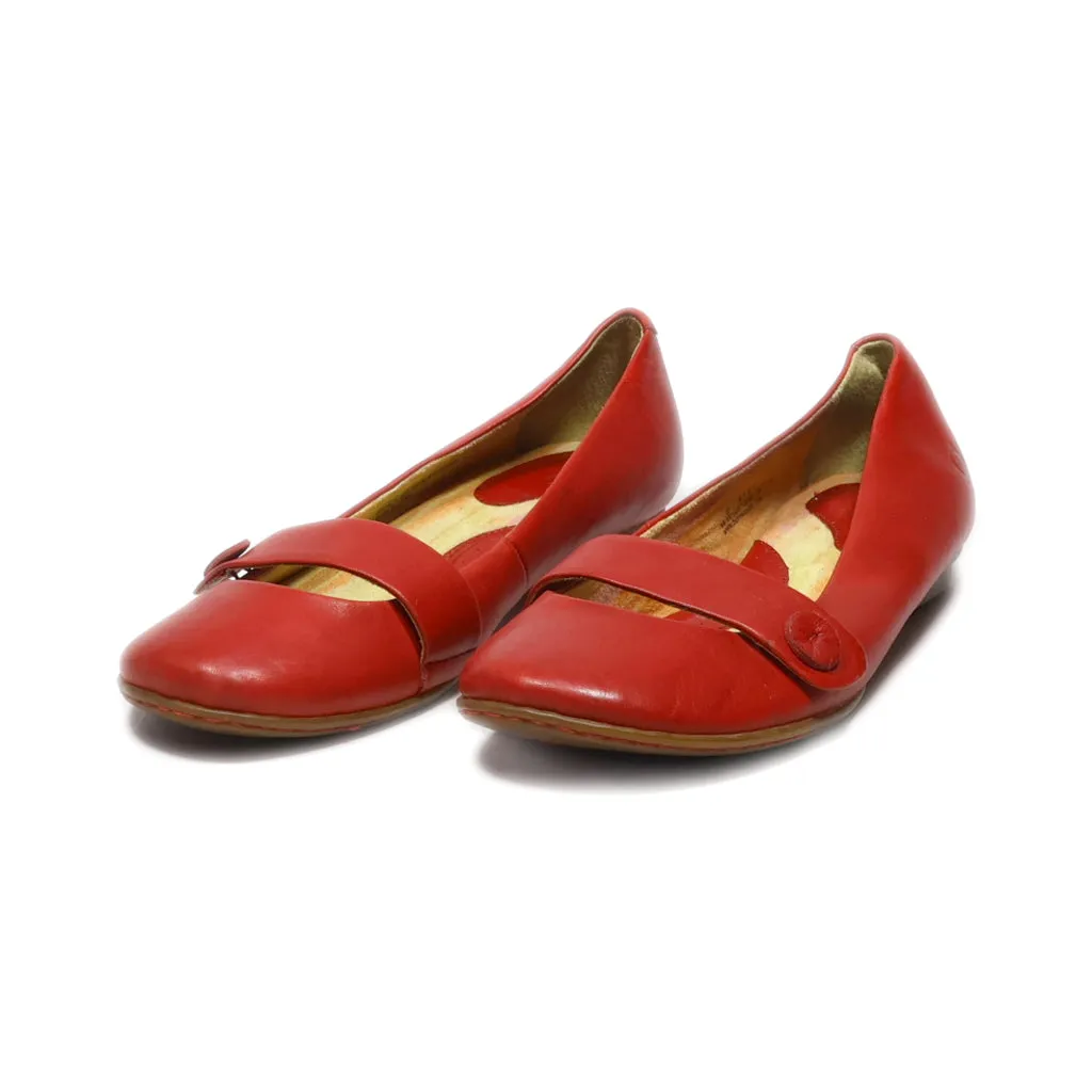 Born Ballerinas Leather Red Colour For Women