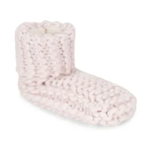 Cabin Cuffed Cute Slipper Bootie - Pink