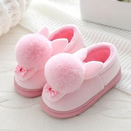 Charming Winter Rabbit Suede Slippers - Stylish Comfort for Crisp Days