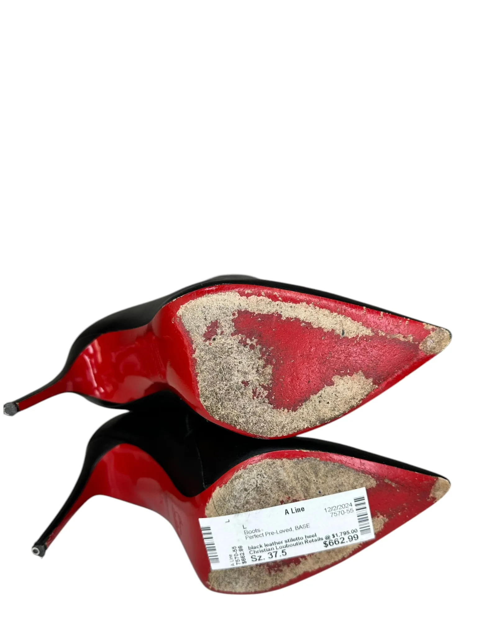 Christian Louboutin Black Leather Kate Botta Size 37.5