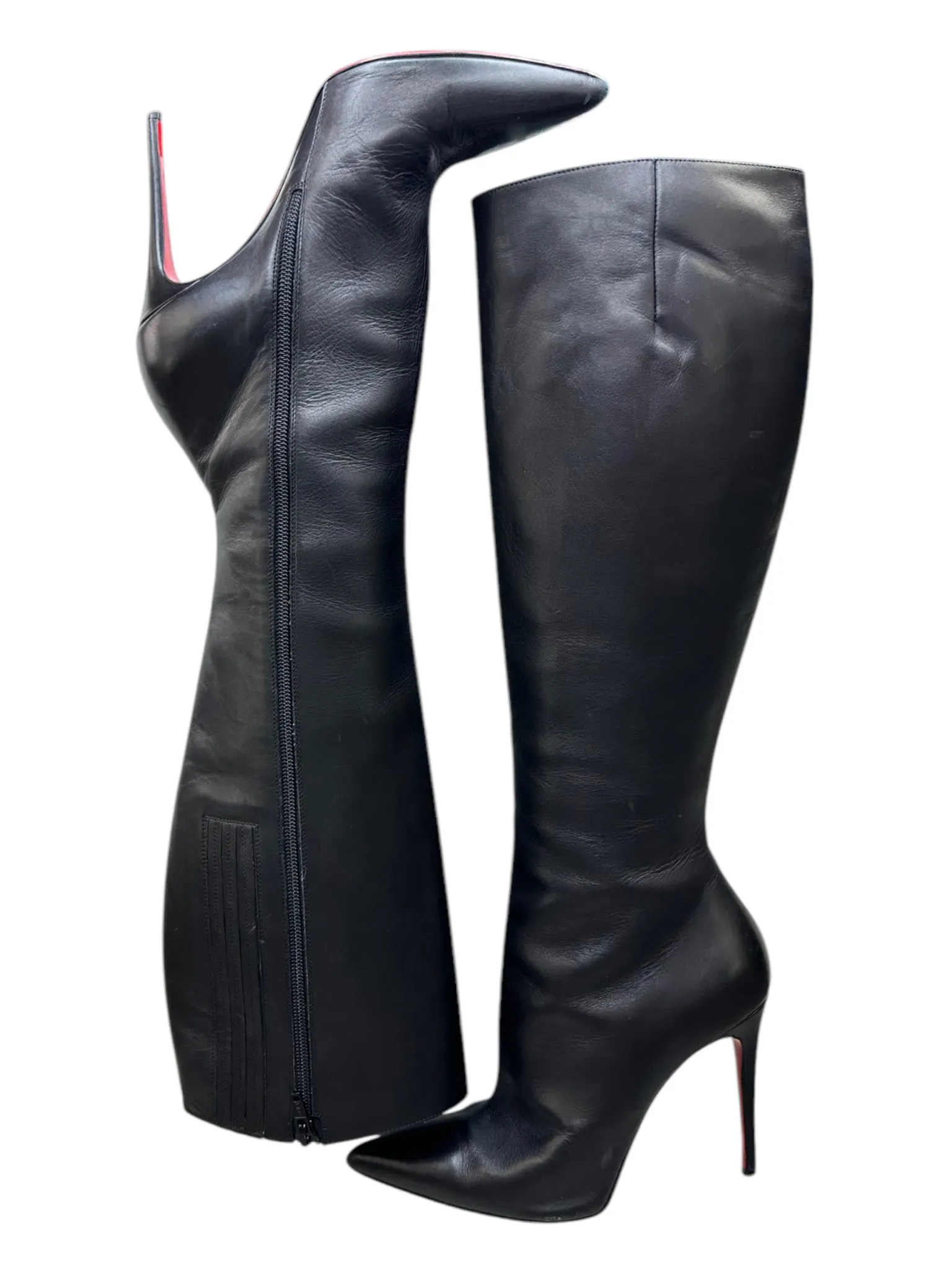 Christian Louboutin Black Leather Kate Botta Size 37.5