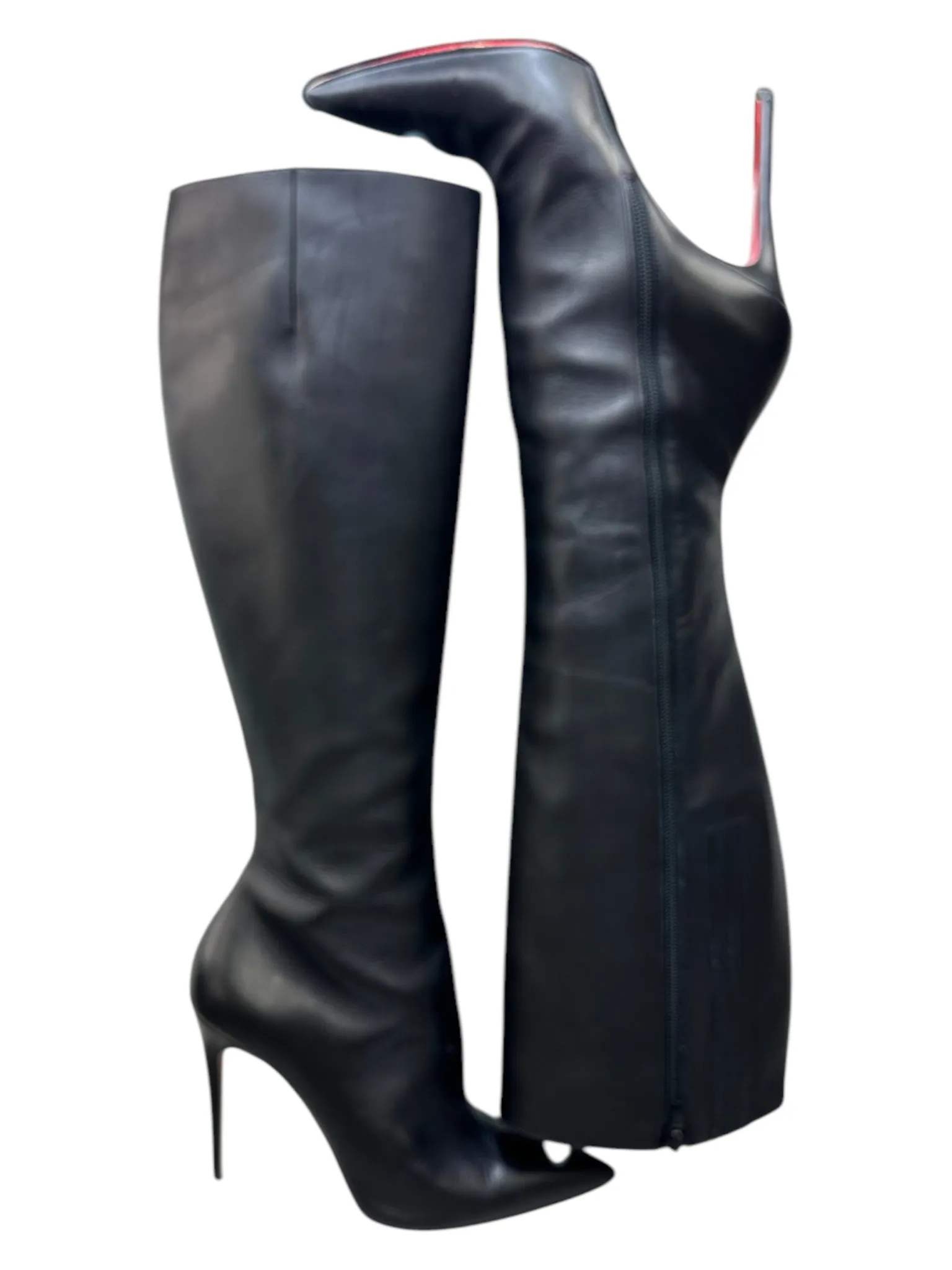 Christian Louboutin Black Leather Kate Botta Size 37.5