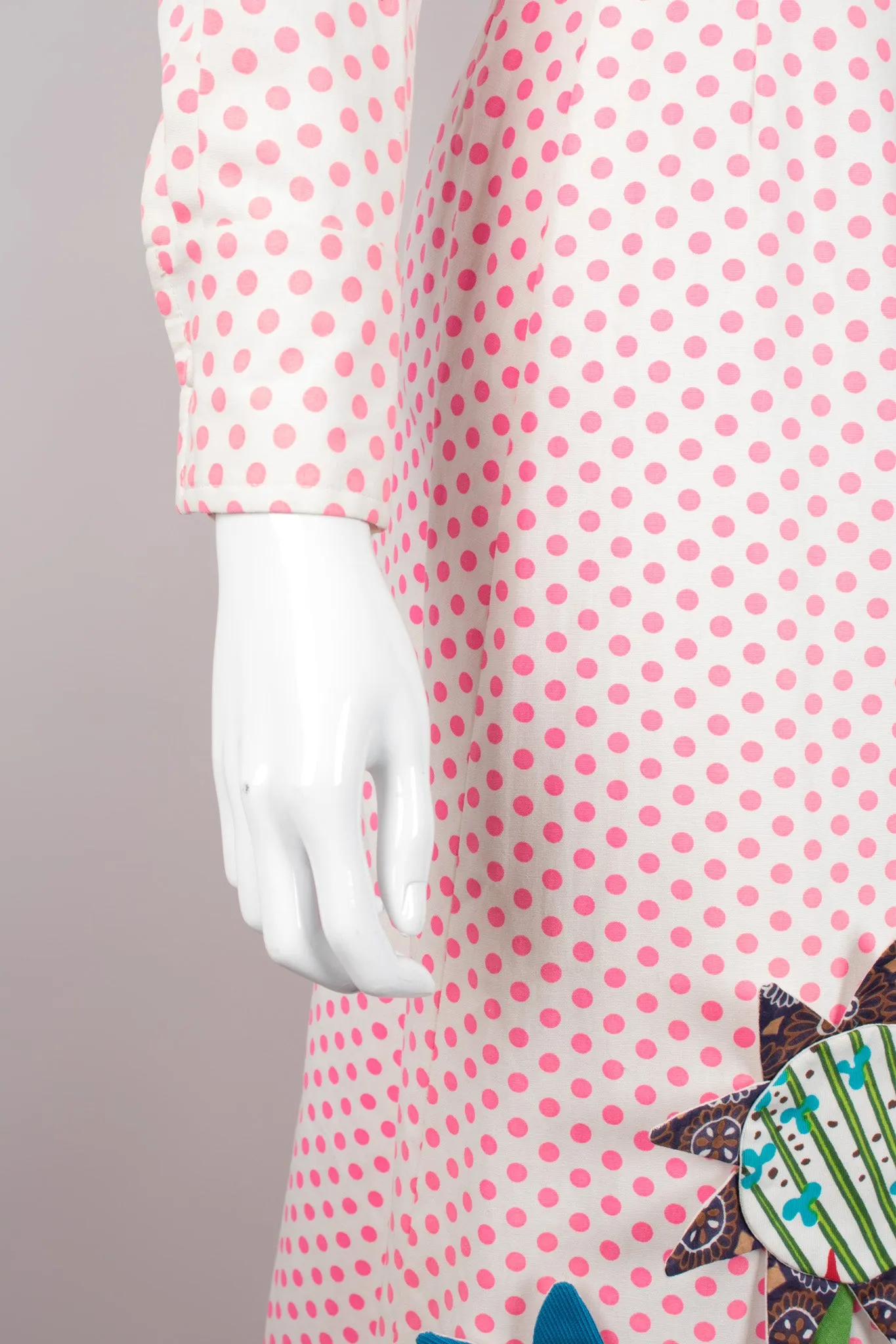 Flowerpot Appliqué Dot Shirt & Skirt Set