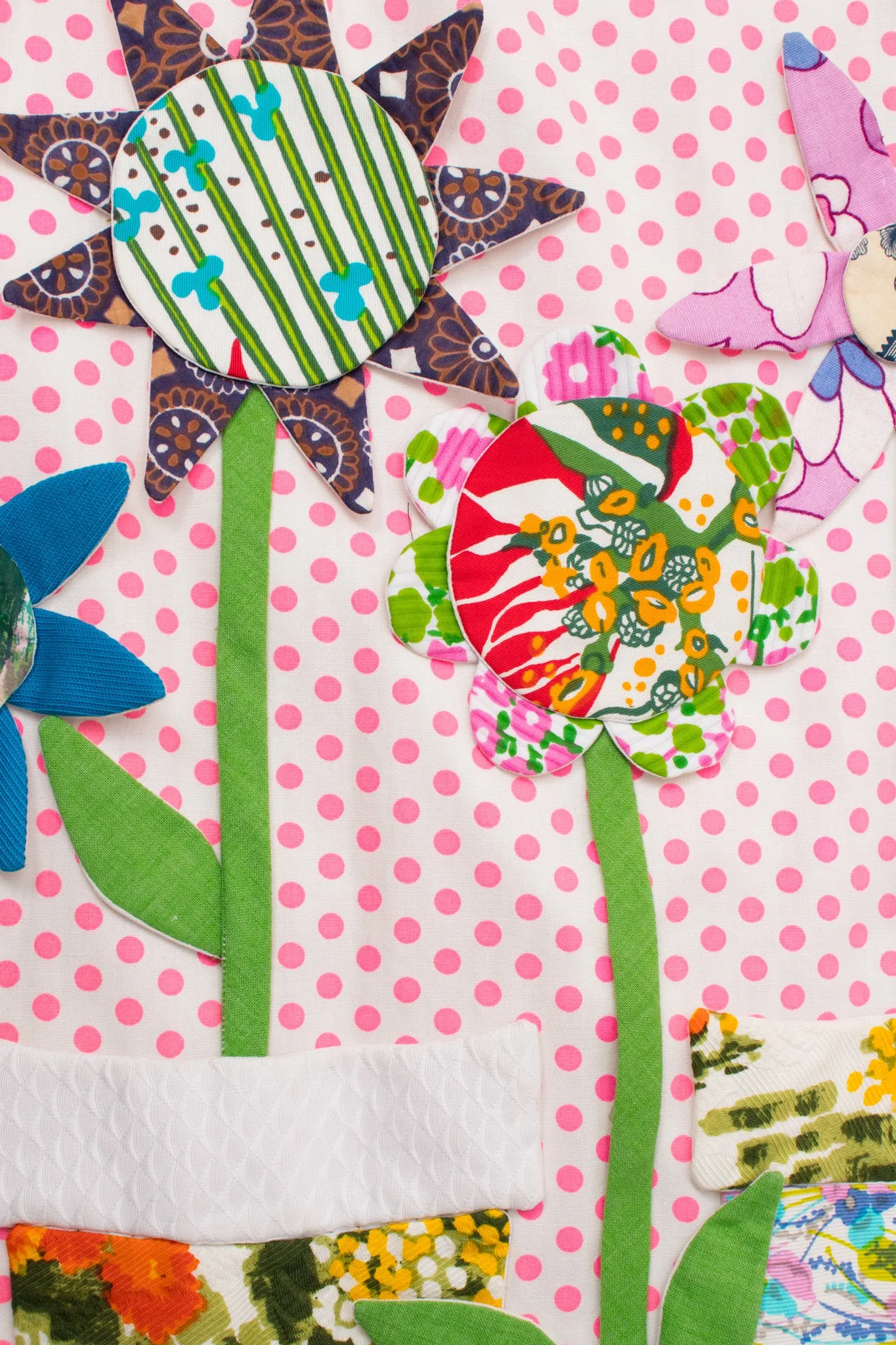 Flowerpot Appliqué Dot Shirt & Skirt Set
