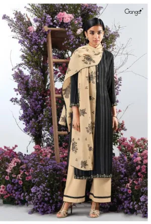 Ganga Presents Asteria Wool Dobby Printed Casual Wear Salwar Suits