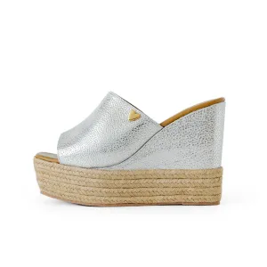 Katya Sandals Silver - Leather