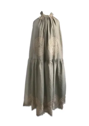 Labyrinth Long Halter Dress