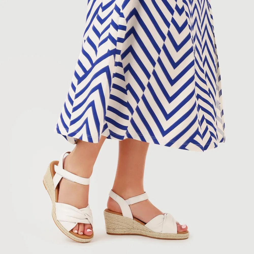 Leather Wedge-Heel Espadrilles - GAB41505 / 326 987