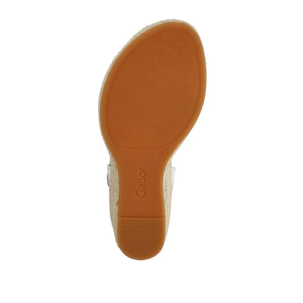 Leather Wedge-Heel Espadrilles - GAB41505 / 326 987