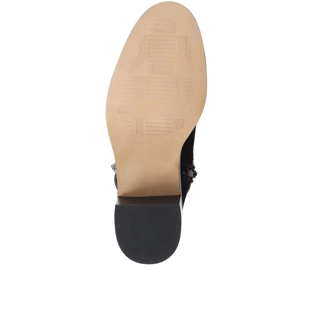 Lisabet Leather Buckle Strap Ankle Boots - LISABET / 324 249