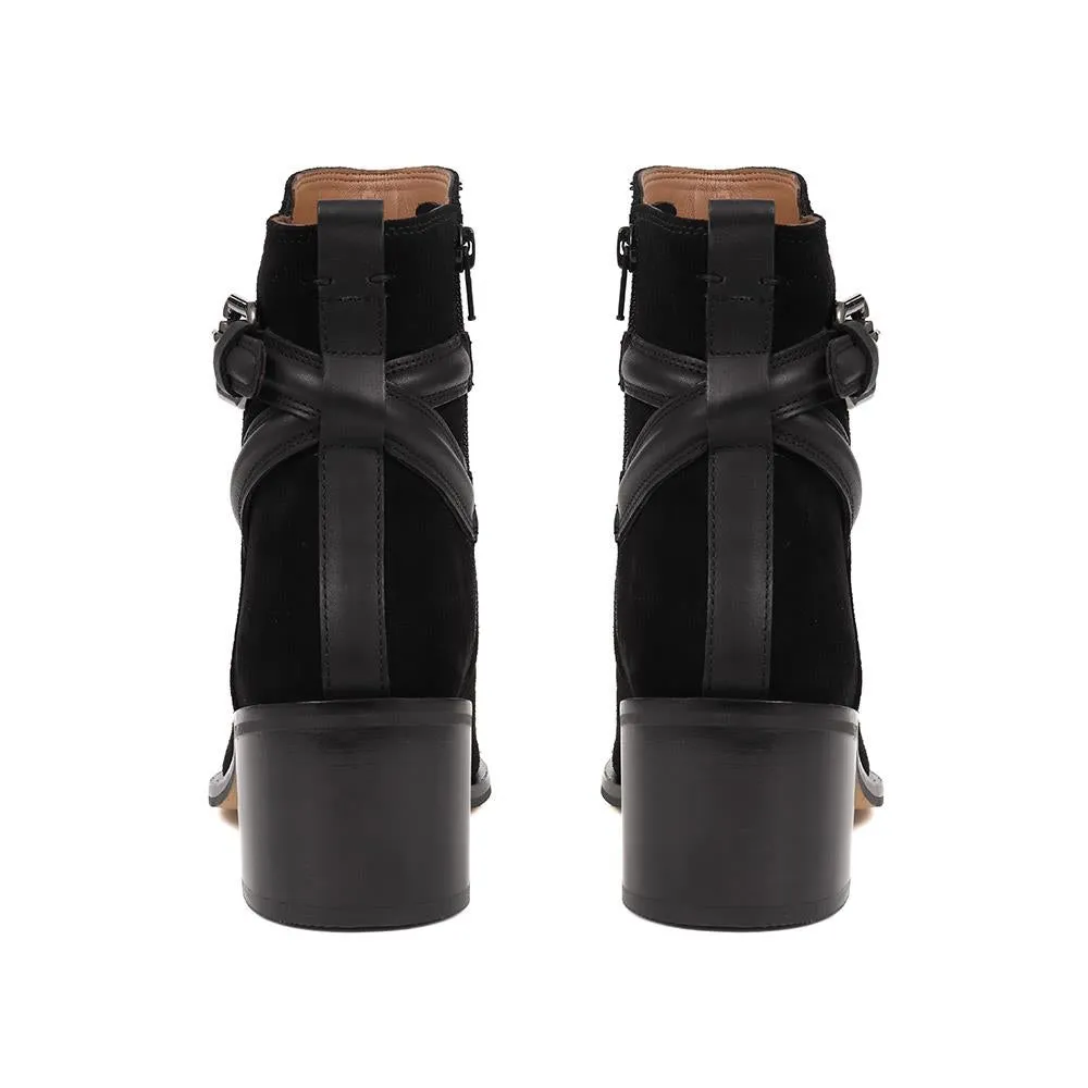 Lisabet Leather Buckle Strap Ankle Boots - LISABET / 324 249