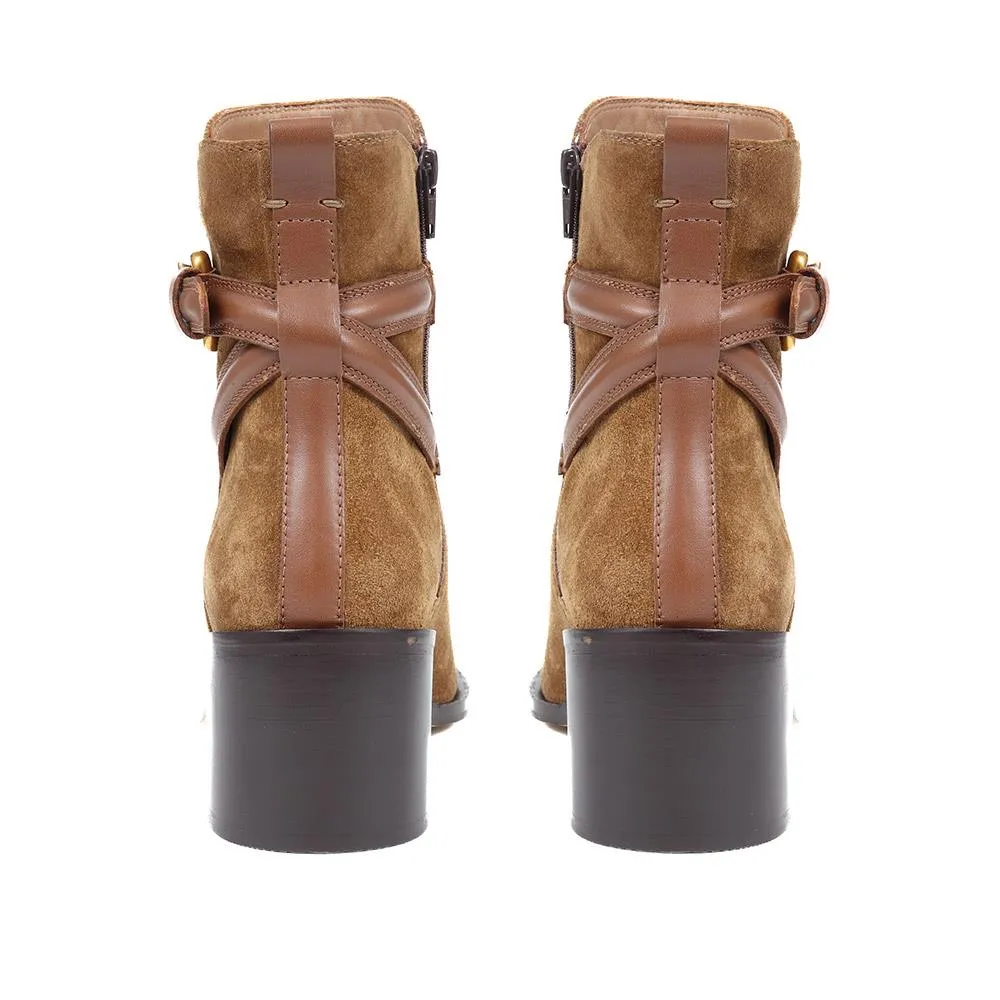 Lisabet Leather Buckle Strap Ankle Boots - LISABET / 324 249