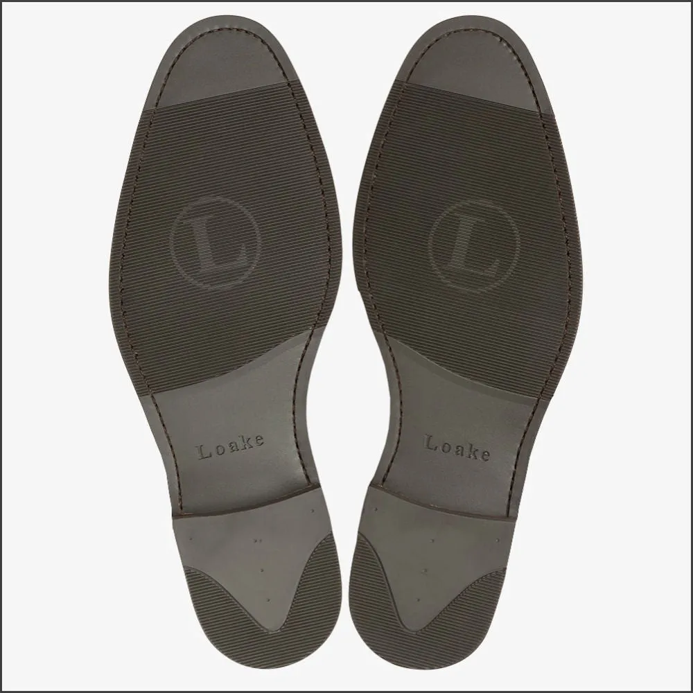 Loake Emsworth Cedar Leather Rubber Sole F Fit @
