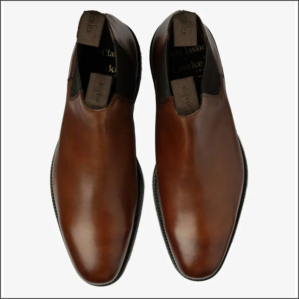 Loake Emsworth Cedar Leather Rubber Sole F Fit @