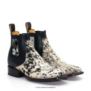 MEN'S WIDE SQUARE TOE GENUINE COW HAIR LEATHER BOOT -H42R3304
