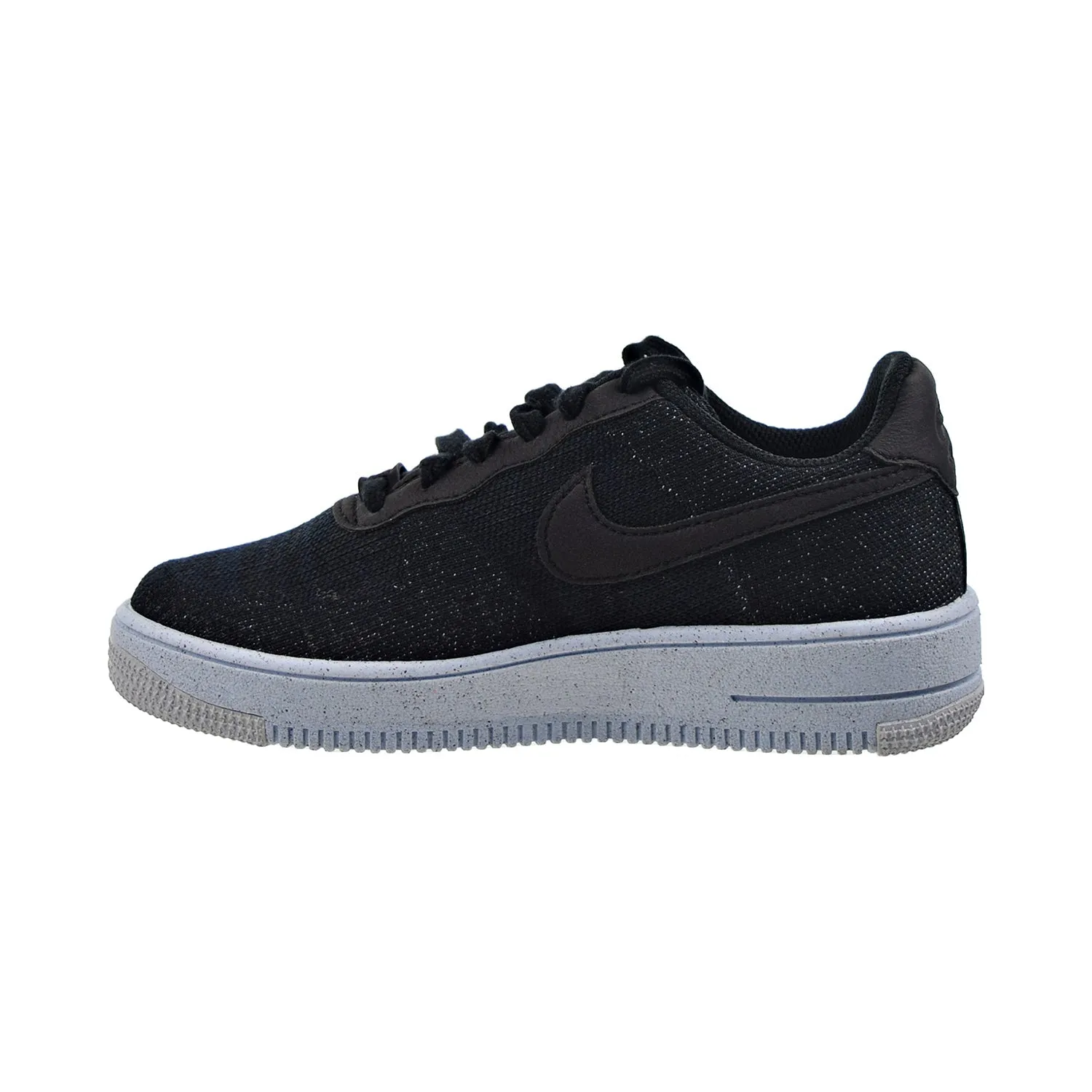 Nike Air Force 1 Crater Flyknit (GS) Big Kids' Shoes Black-Chambray Blue