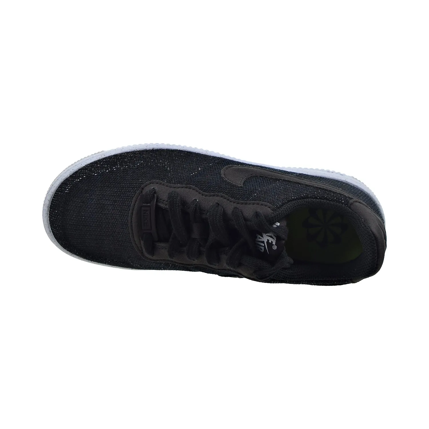 Nike Air Force 1 Crater Flyknit (GS) Big Kids' Shoes Black-Chambray Blue