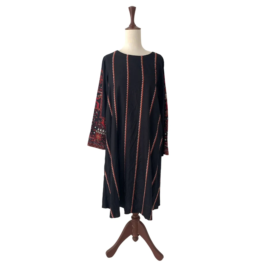 Origins Black Embroidered Kameez | Brand New |