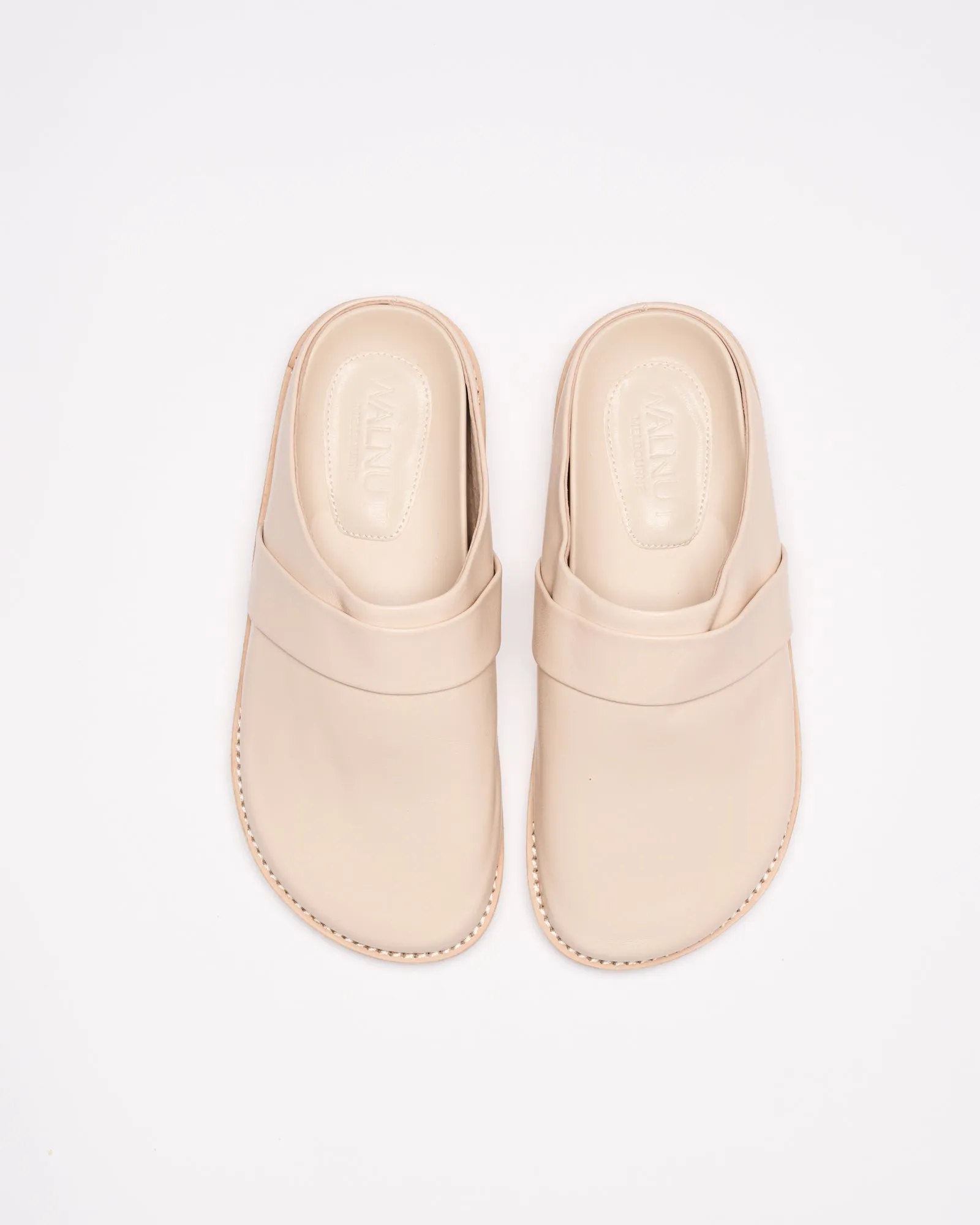 Palmer Leather Mule - Vanilla