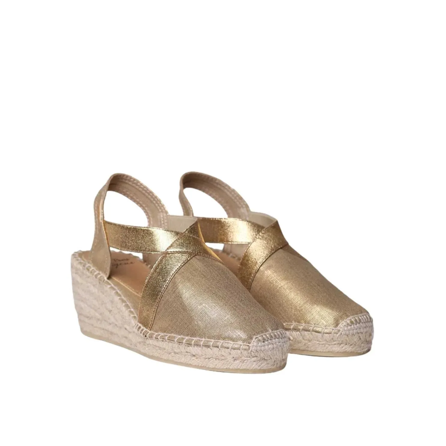 Plain Silk Wedge Espadrille for Women - Fabi