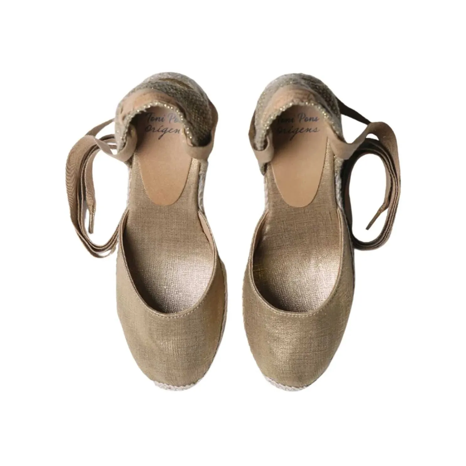 Plain Silk Wedge Espadrille for Women - Florina