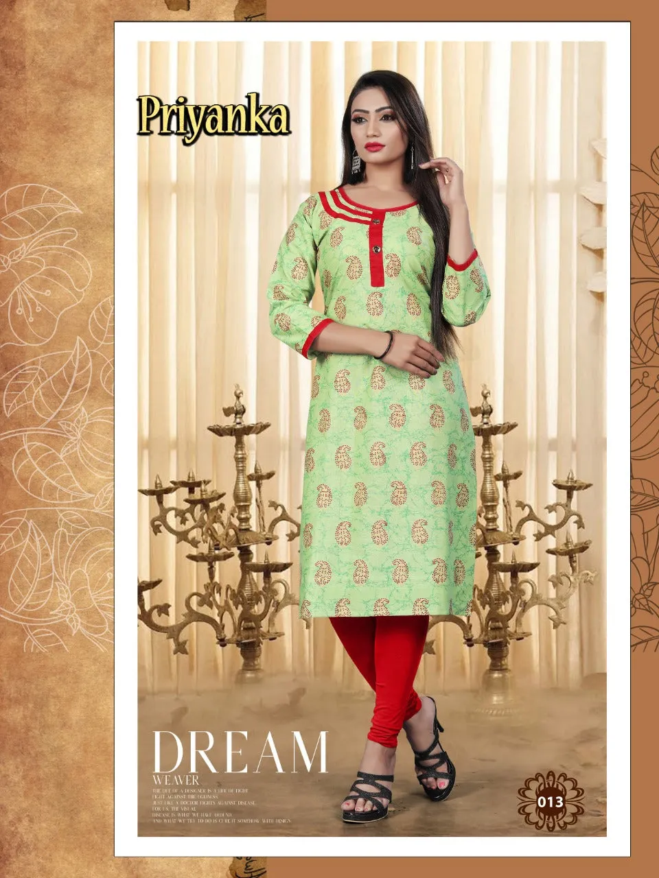 Priyanka Cotton Printed Casual Wear Kurti Collections