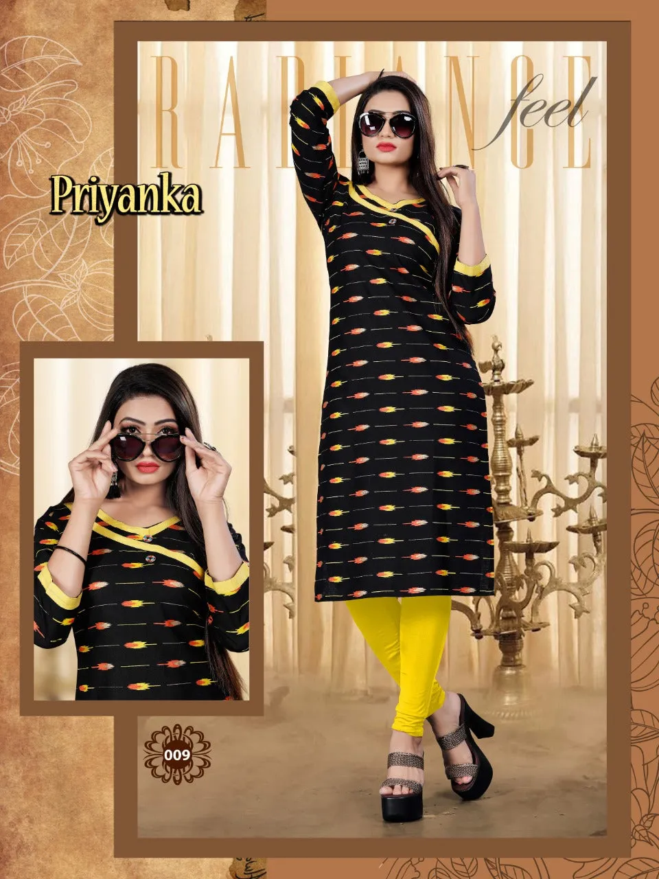 Priyanka Cotton Printed Casual Wear Kurti Collections