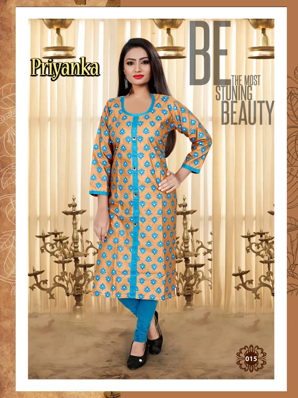 Priyanka Cotton Printed Casual Wear Kurti Collections