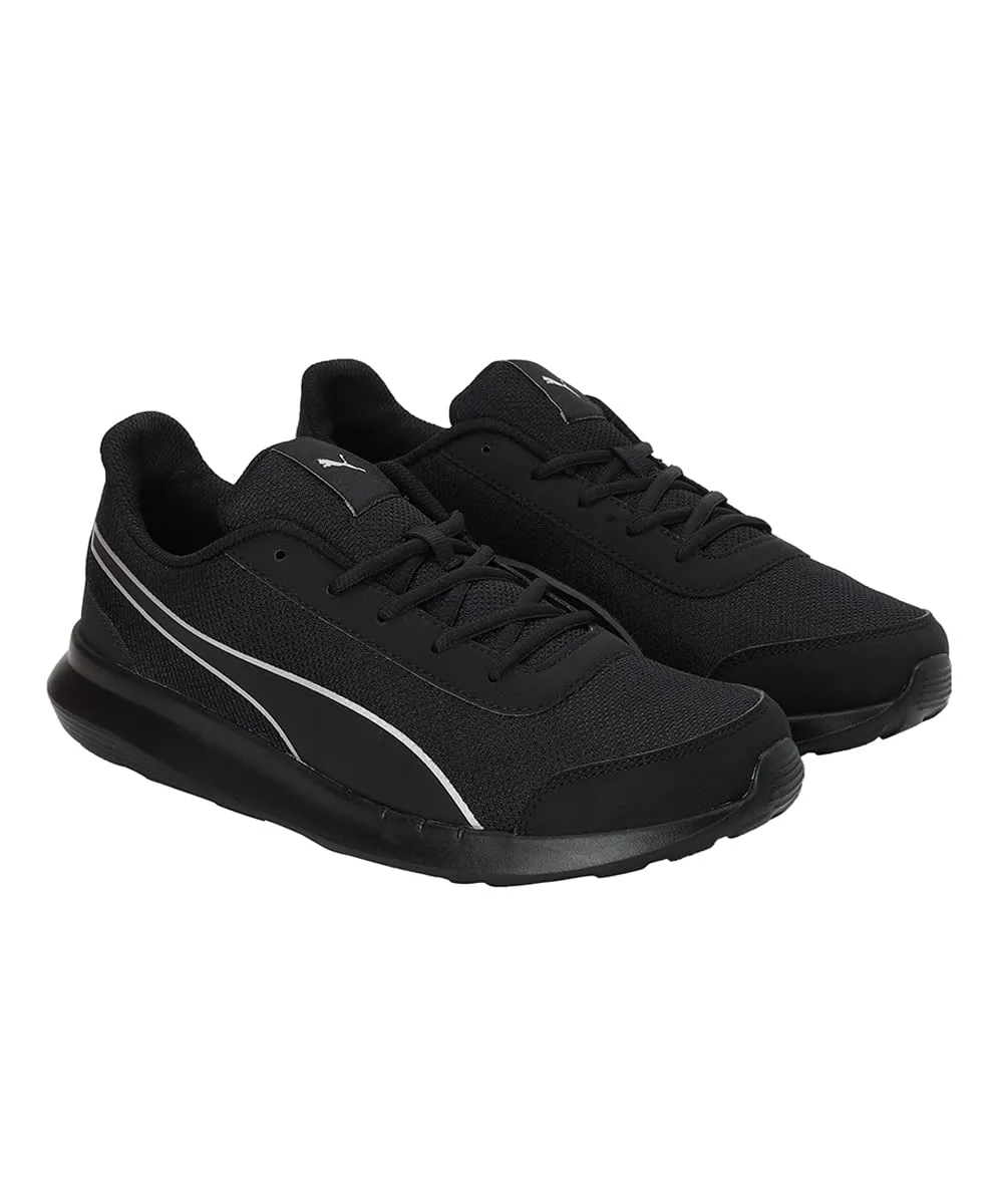 Puma mens Dazzler Black-Silver Running Shoe - 7 UK (39178201)