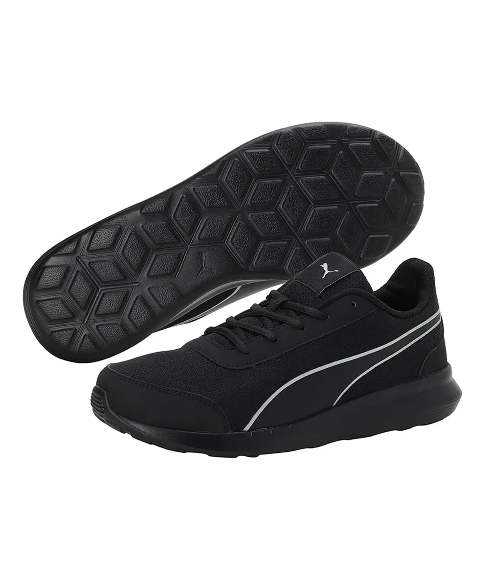 Puma mens Dazzler Black-Silver Running Shoe - 7 UK (39178201)