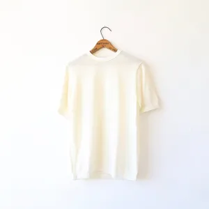 Saralam Linen/Cotton Knit Tee - Cream