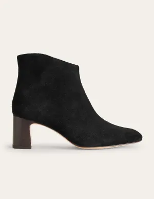 Suede Ankle Boots-Black