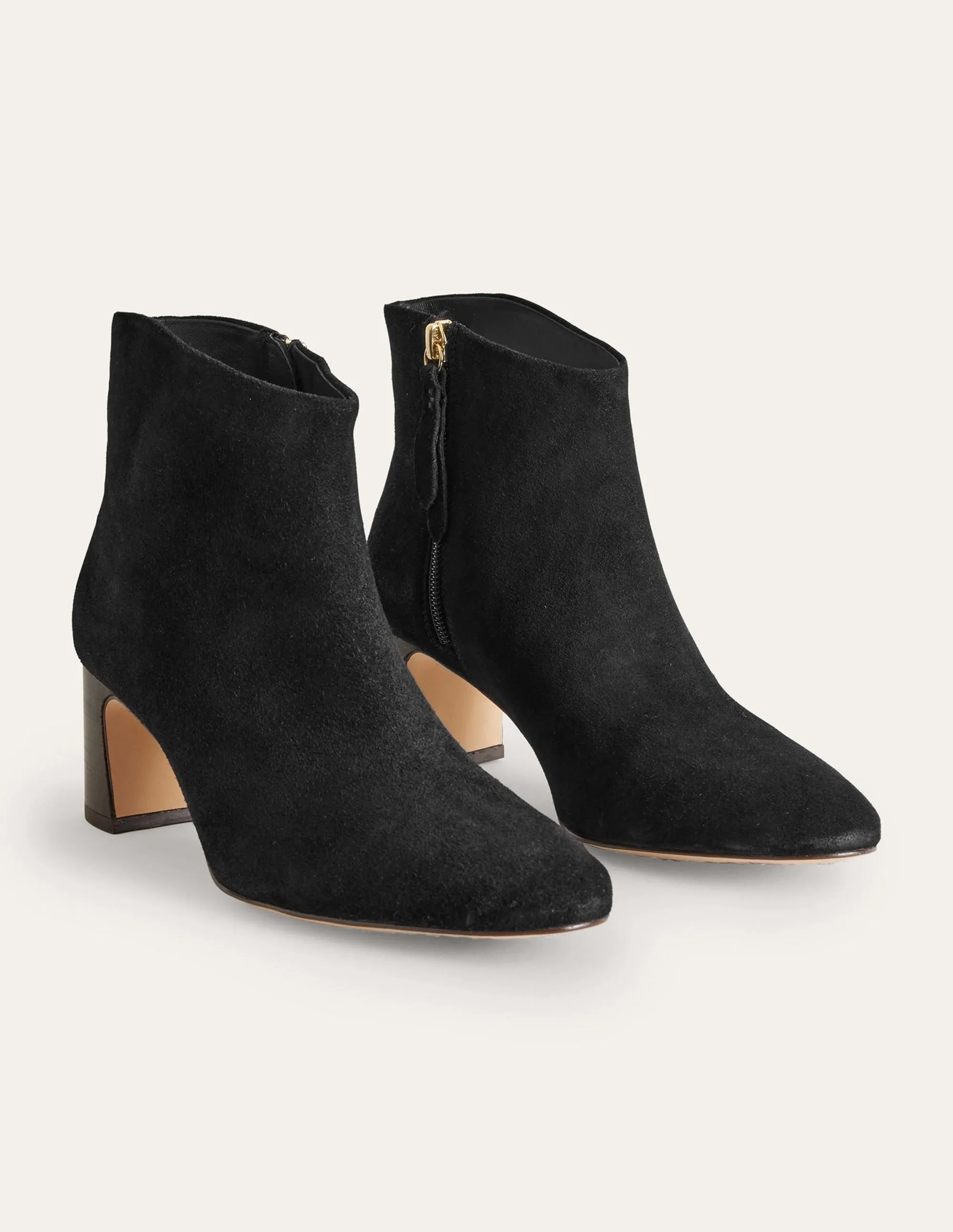 Suede Ankle Boots-Black