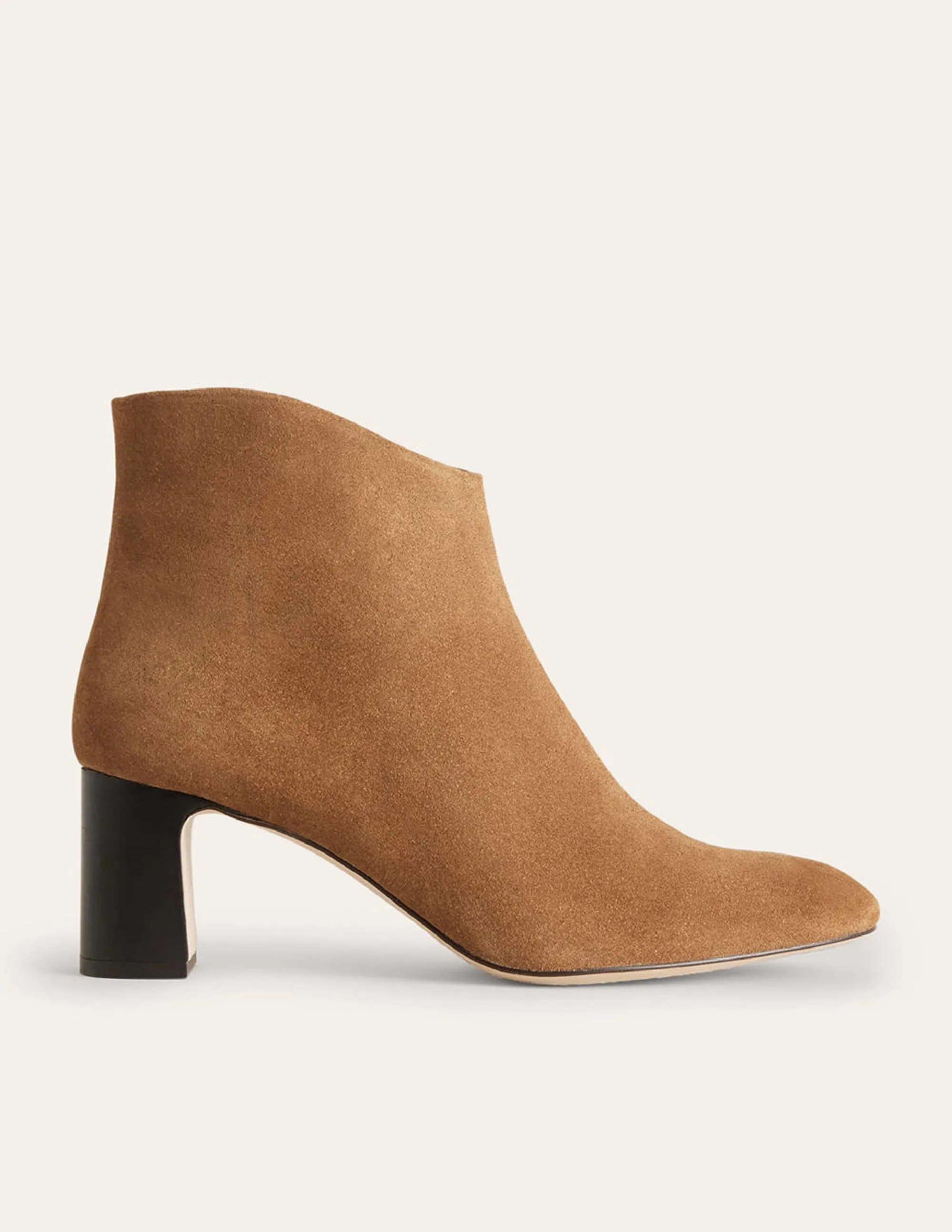 Suede Ankle Boots-Golden Brown