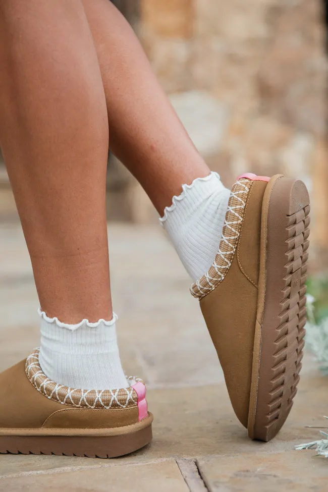 Sydney Chestnut Short Slip-On Booties SALE