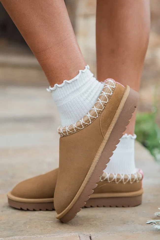 Sydney Chestnut Short Slip-On Booties SALE