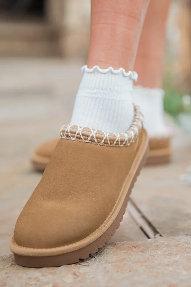 Sydney Chestnut Short Slip-On Booties SALE