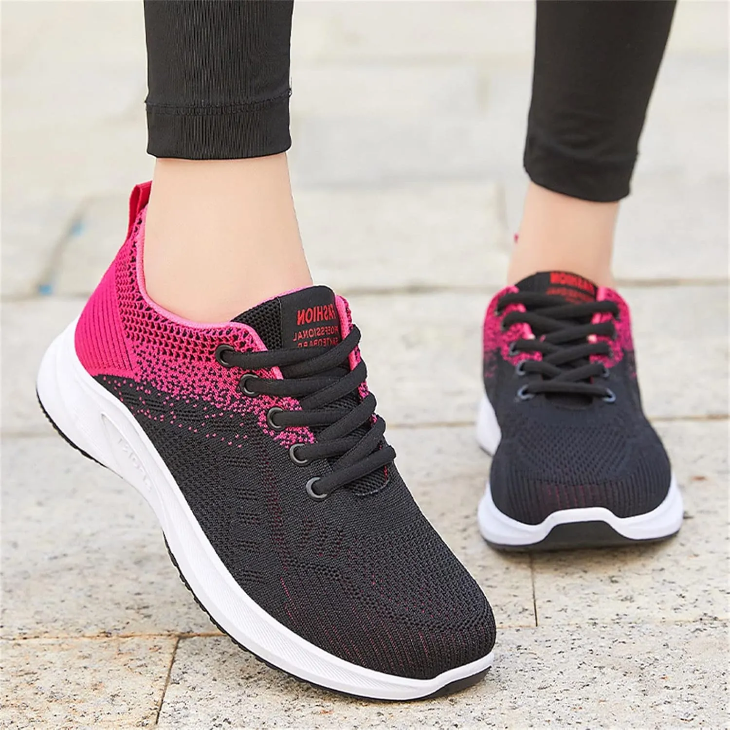Tennis Shoes Womens Lightweight Comfortable Lace up Womens Running Shoes Wide Width Casual Shoes White Sneakers Brown Tennis Shoe Cross Trainer Shoe