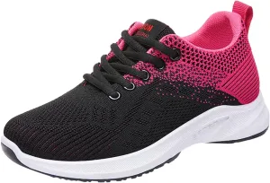 Tennis Shoes Womens Lightweight Comfortable Lace up Womens Running Shoes Wide Width Casual Shoes White Sneakers Brown Tennis Shoe Cross Trainer Shoe