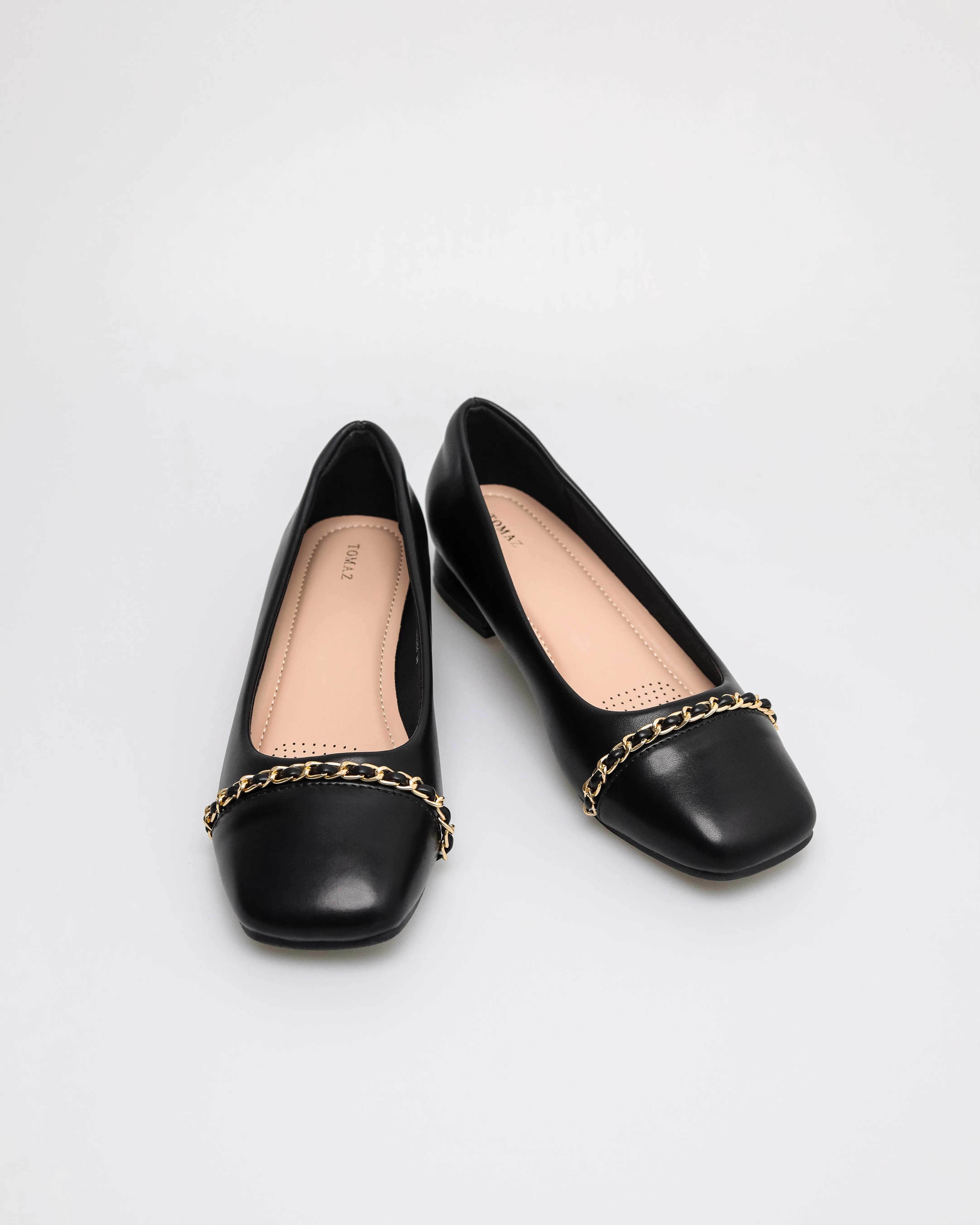 Tomaz NN284 Ladies Gold Chain Flats