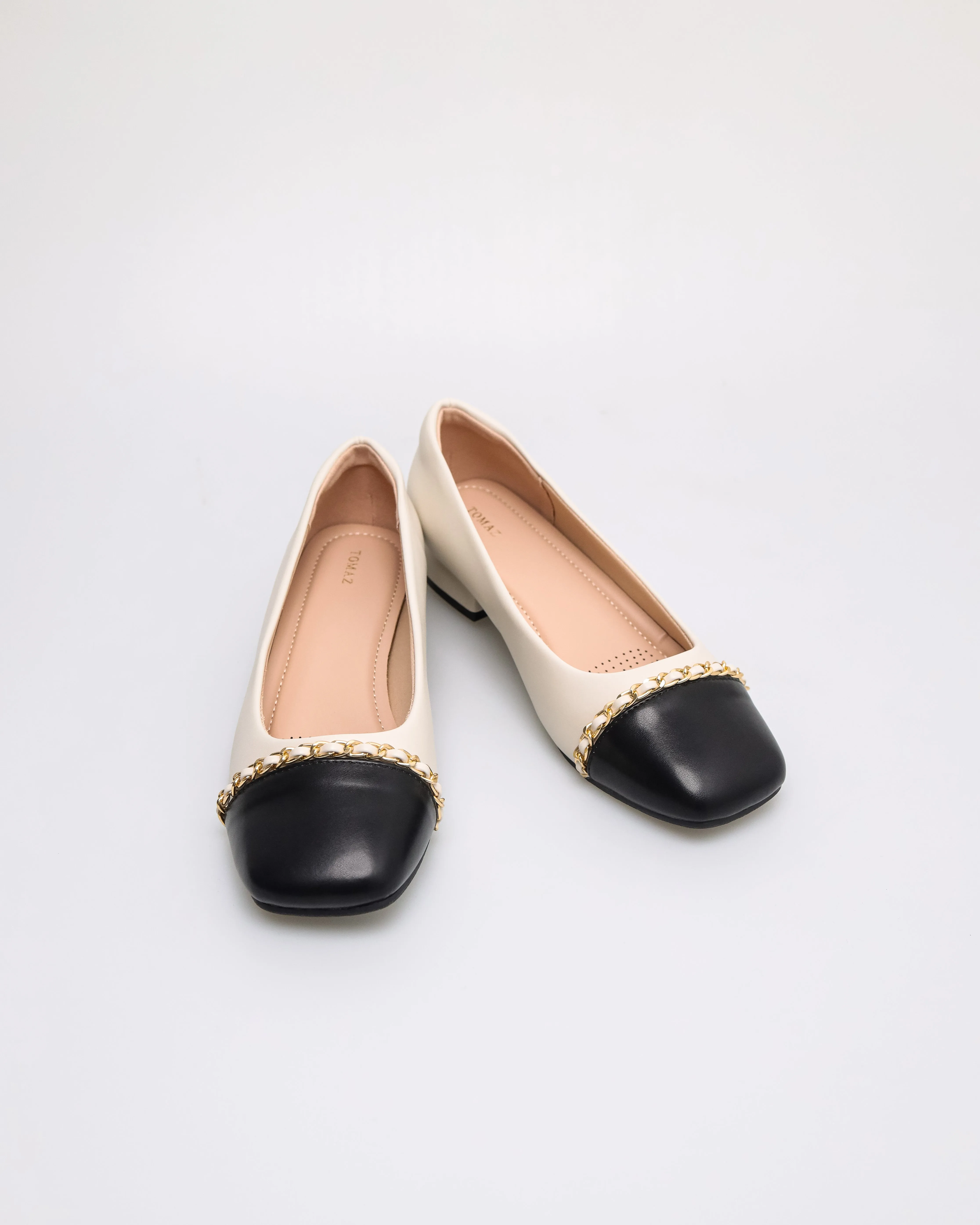 Tomaz NN284 Ladies Gold Chain Flats