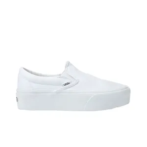 Vans Unisex Classic Slip-On Stackform Skateboarding Shoes VN0A7Q5RW00 Canvas True White