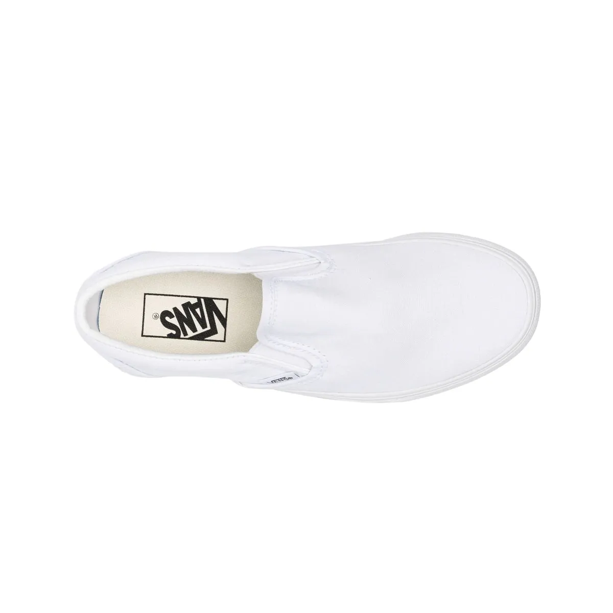 Vans Unisex Classic Slip-On Stackform Skateboarding Shoes VN0A7Q5RW00 Canvas True White