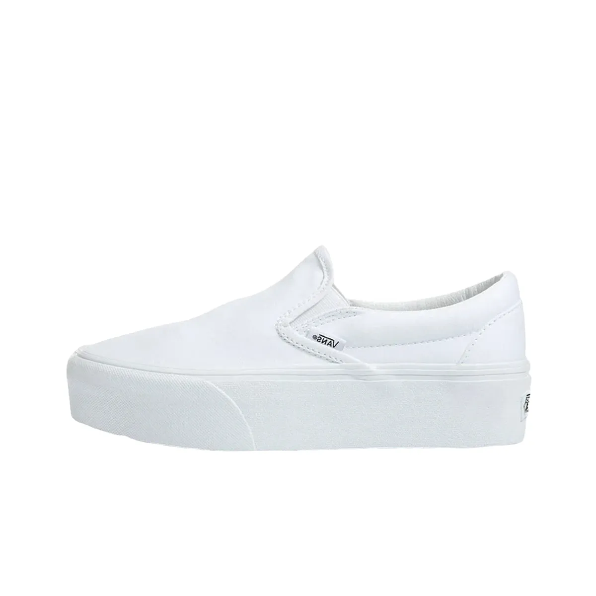 Vans Unisex Classic Slip-On Stackform Skateboarding Shoes VN0A7Q5RW00 Canvas True White