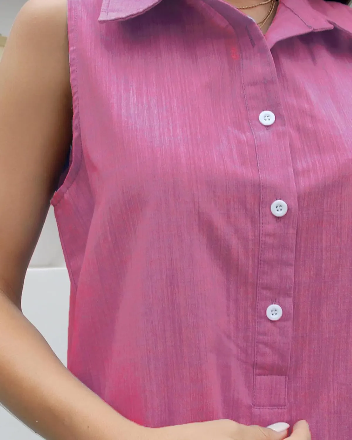 Womens Sleeveless Shirt Dress Ruffle Hem Cotton Tunic Tank Dress Button Up Swing Shift Mini Dresses